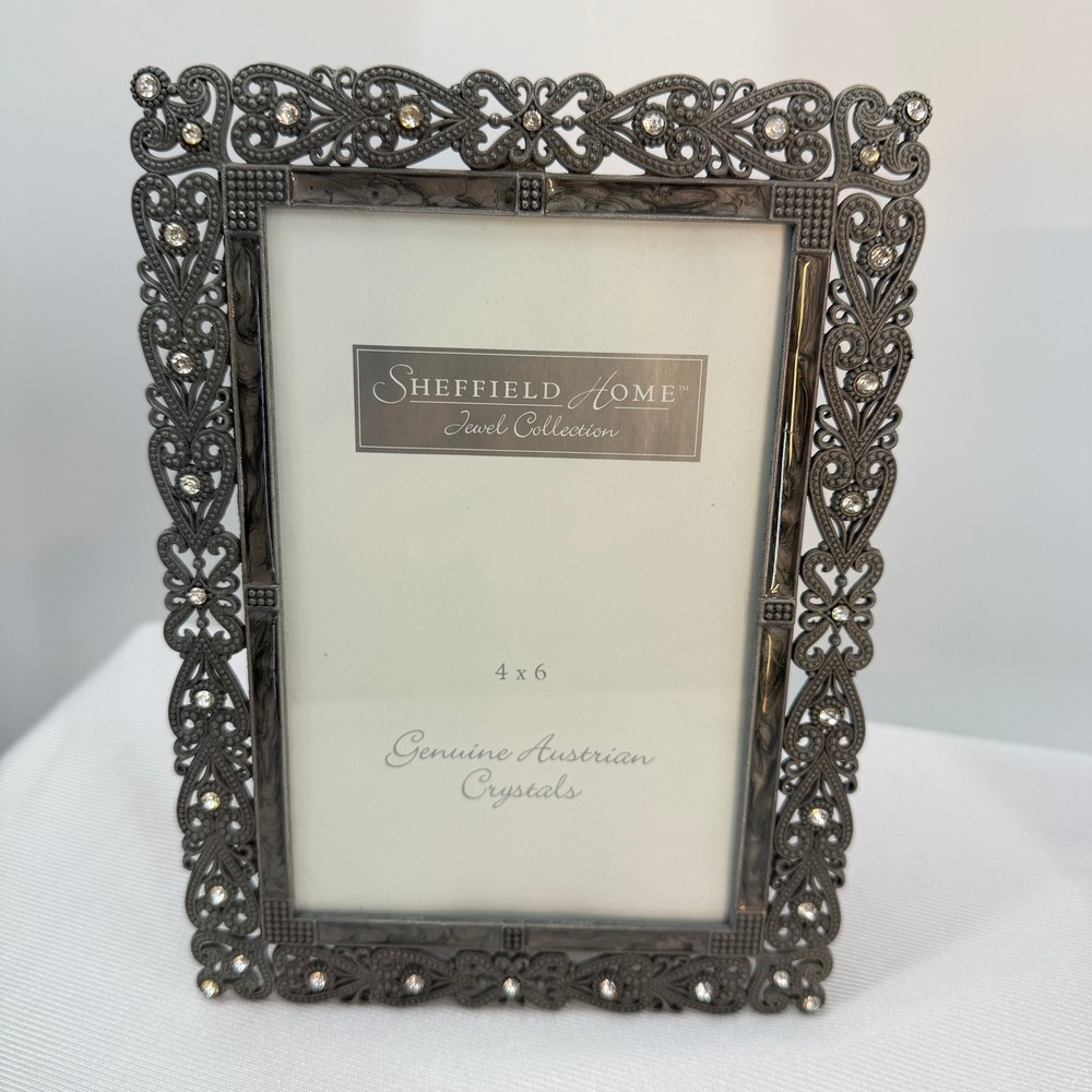 Sheffield Home Coquette Picture Frame Set Pewter Victorian Dark Academia 5x7 4x6 - Picture 7 of 15